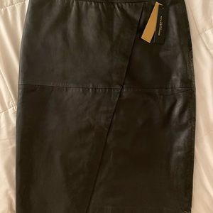 Donna Karen leather skirt NWT
